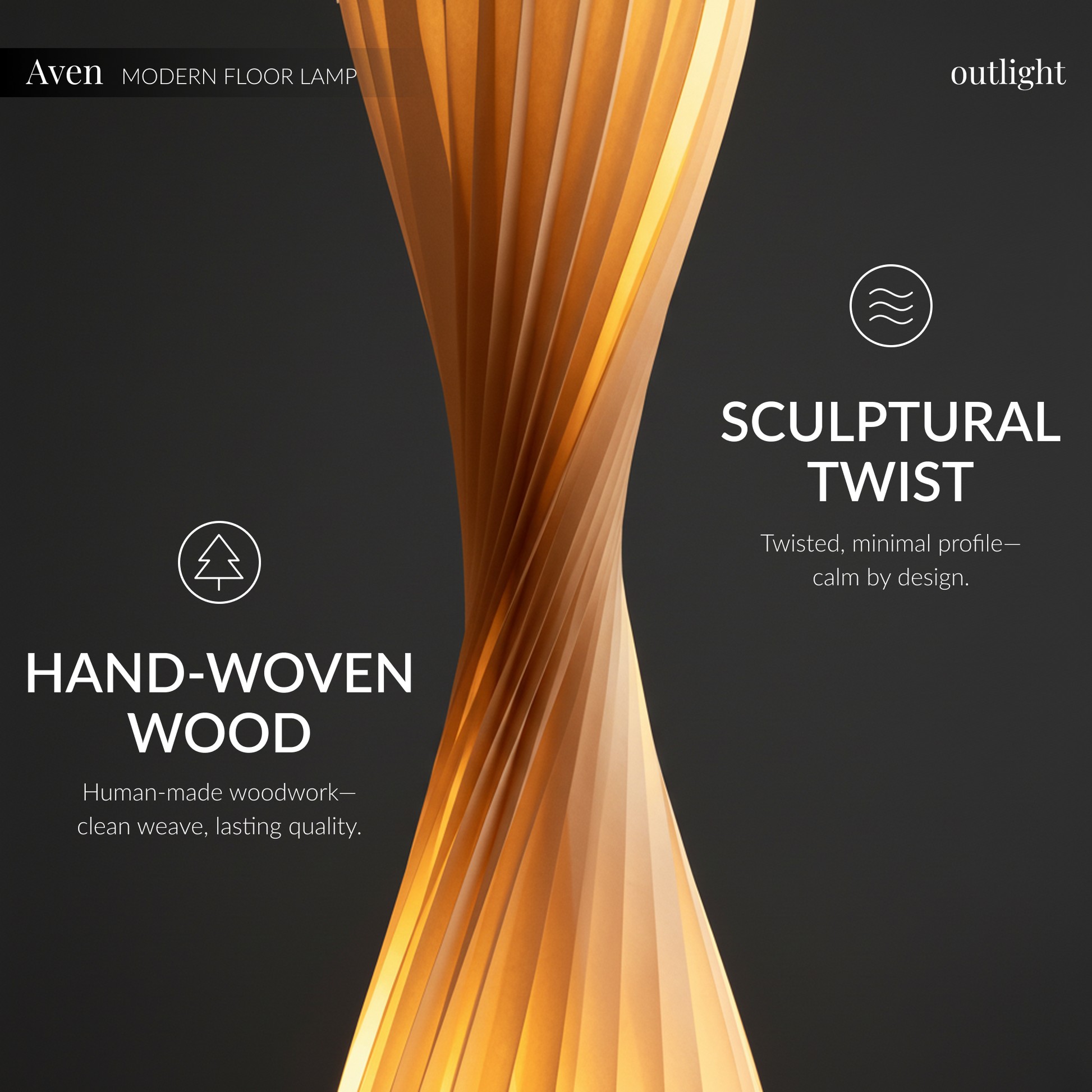 Aven Twisted Floor Lamp - Image 3